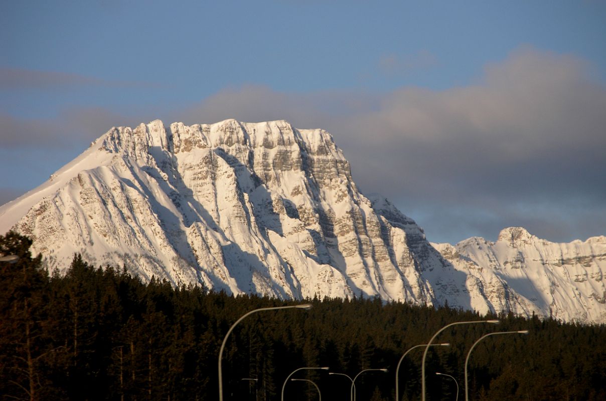 44 Boom Mountain Morning From Trans Canada Highway At Highway 93 Junction Driving Between Banff And Lake Louise in Winter